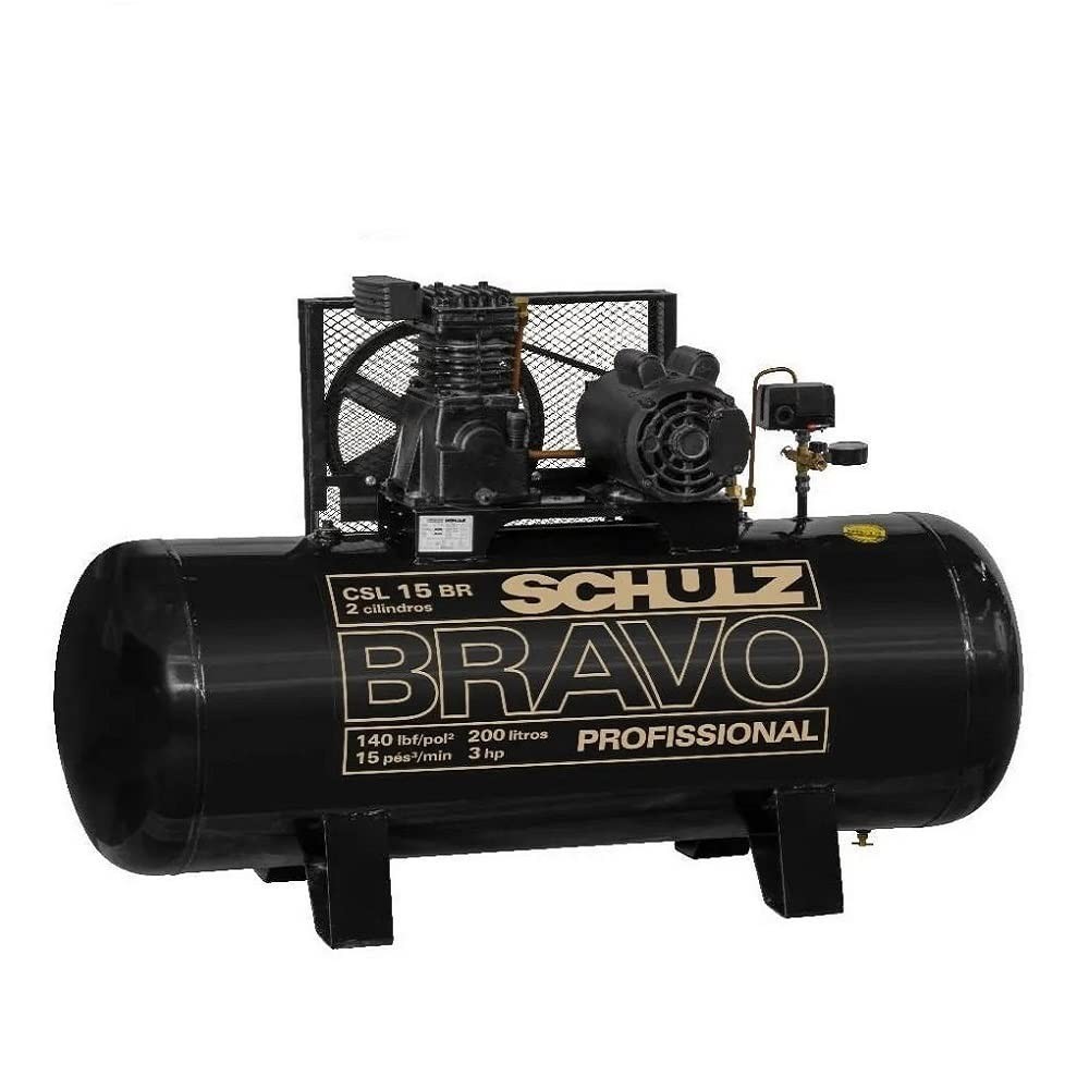 Compressor de Ar Bravo Schulz CSL 15BR/200 Trifásico: Potência e Durabilidade Profissional