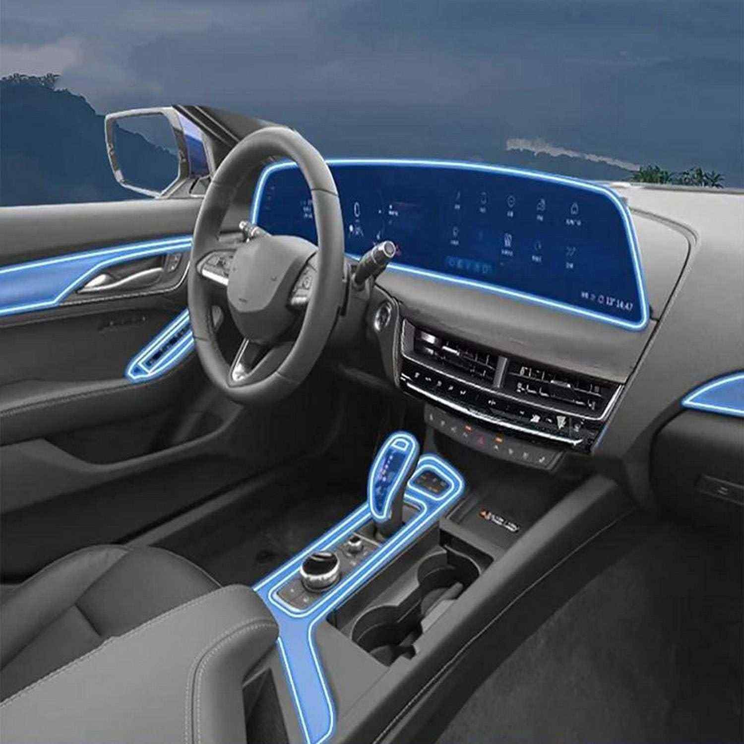 Película Protetora TPU Anti-risco para Console Central Cadillac CT5 2024-2025