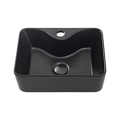 Cuba de Apoio Retangular Slim 40cm Preto Fosco – Elegância e Praticidade no Banheiro