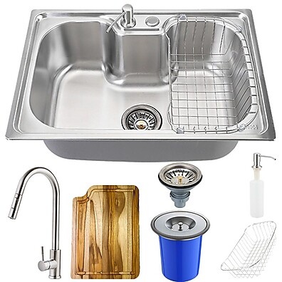 Cuba de Cozinha Inox Gourmet: Completa + Torneira!
