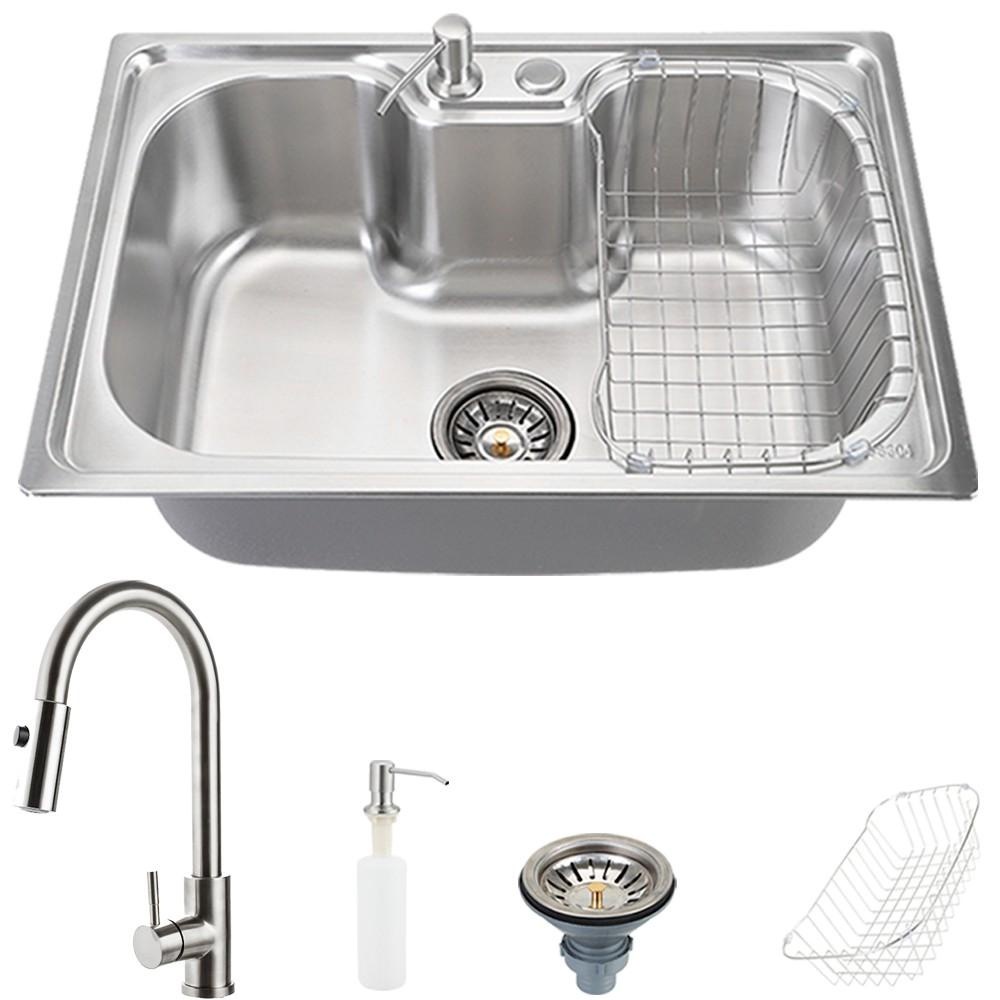 Cuba de Cozinha Inox + Torneira Gourmet