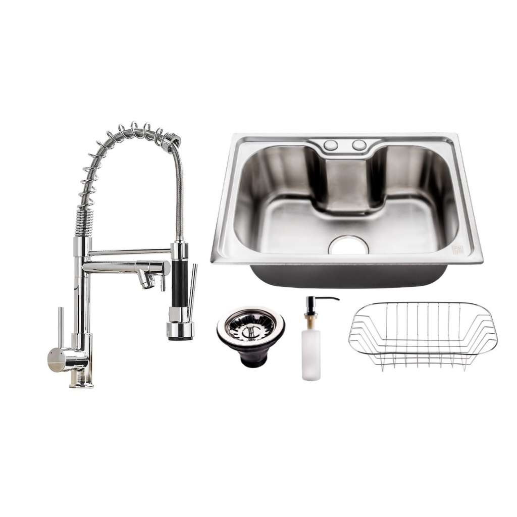 Cuba Pia Cozinha Gourmet Aço Inox 304 com Torneira e Acessórios