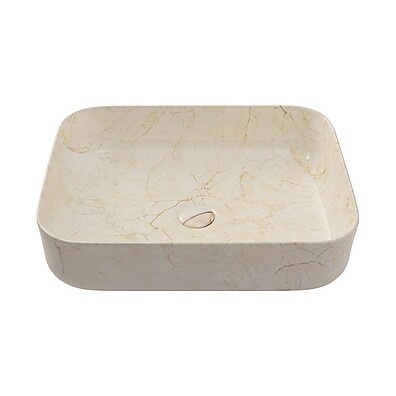 Cuba Retangular Slim 50,5cm Cerâmica Fluorita Pingoo – Elegância no Banheiro