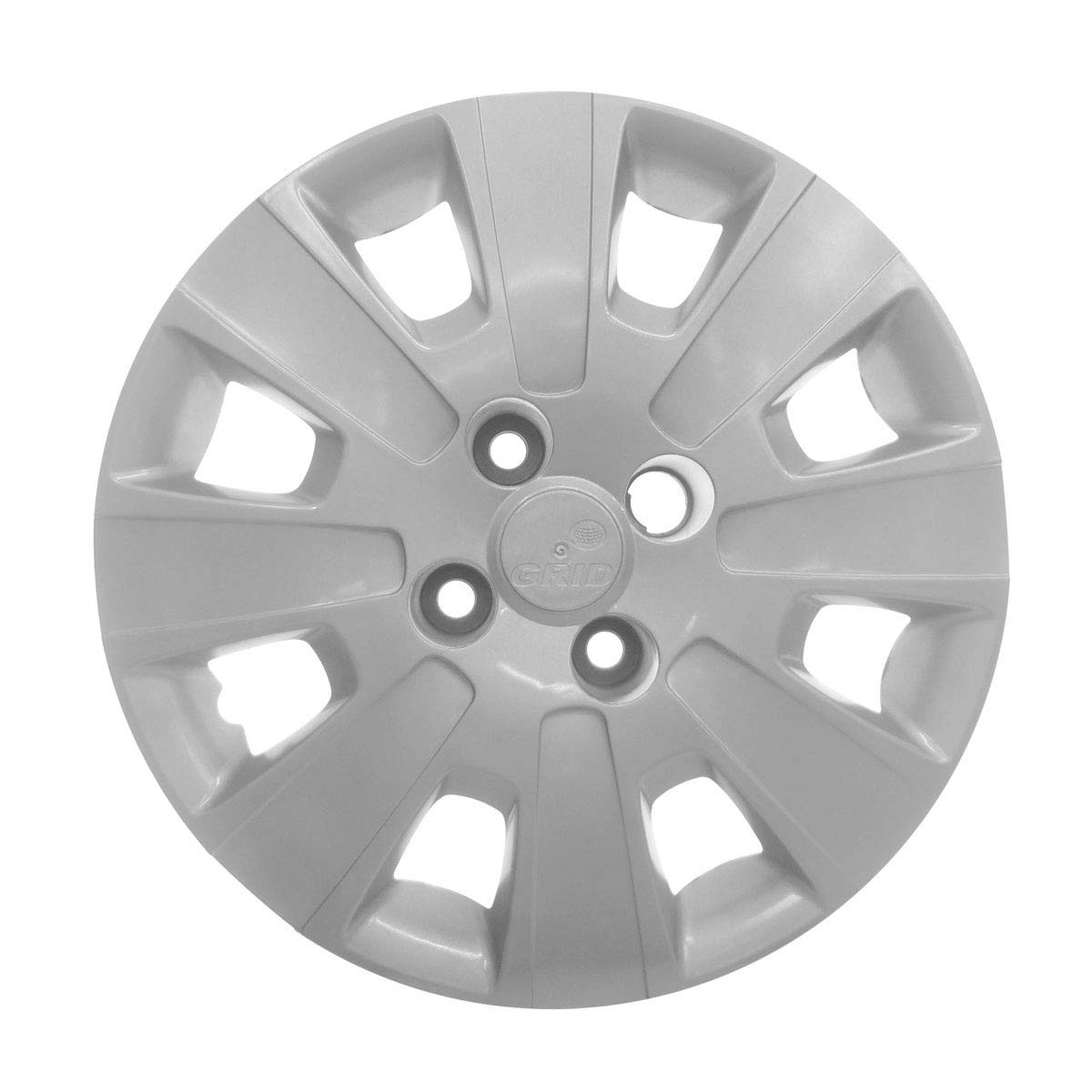 Calota Aro 14 Grid para VW Voyage 09/10 - Prata, Cubo Alto, Fixação por Parafuso