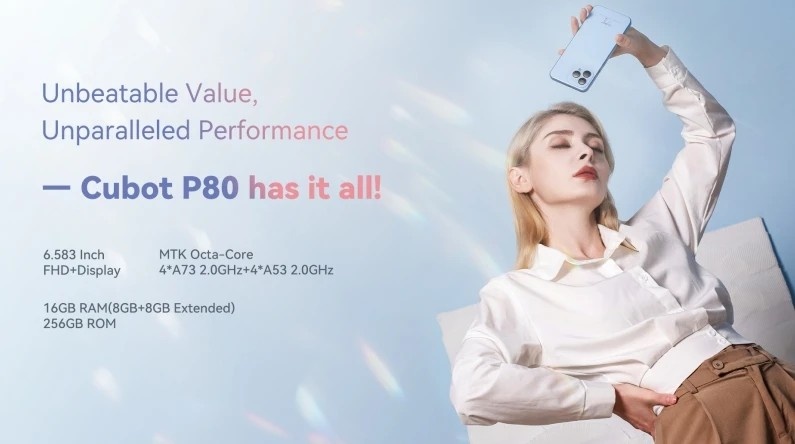 Cubot P80: O 4G que une Estilo e Potência!