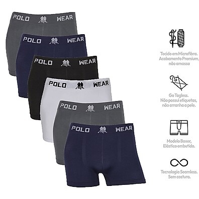 Cueca Boxer Microfibra Polo Wear: Conforto em Kit!