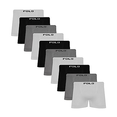 Cuecas Boxer Microfibra: Kit 10 Peças Polo Star