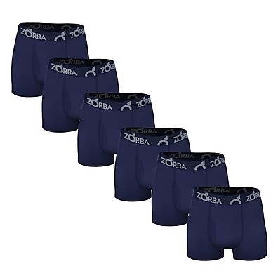 Cuecas Zorba Boxer com Abertura: Kit 6 Unidades Conforto