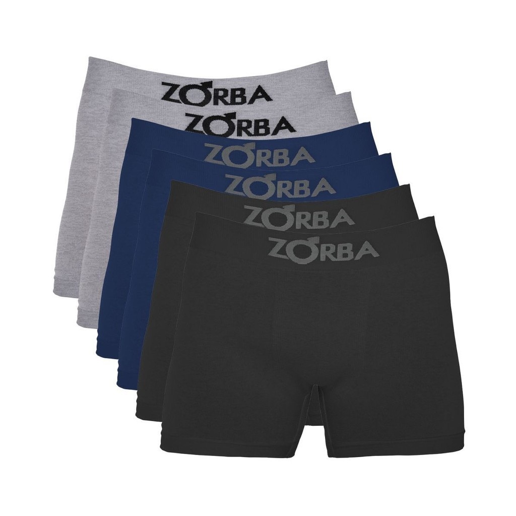 Cuecas Zorba Boxer: Conforto Sem Costura em Kit!