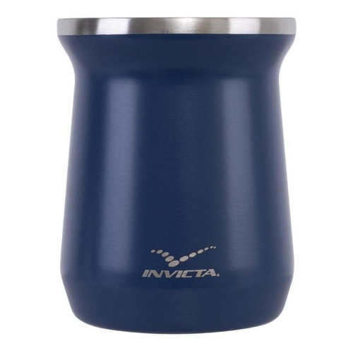 Cuia Térmica Invicta 250ml Azul: Mantenha seu Chimarrão Gelado por 3h!