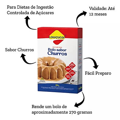 Bolo Lowçucar Churros Lightsweet: Sabor Sem Culpa!