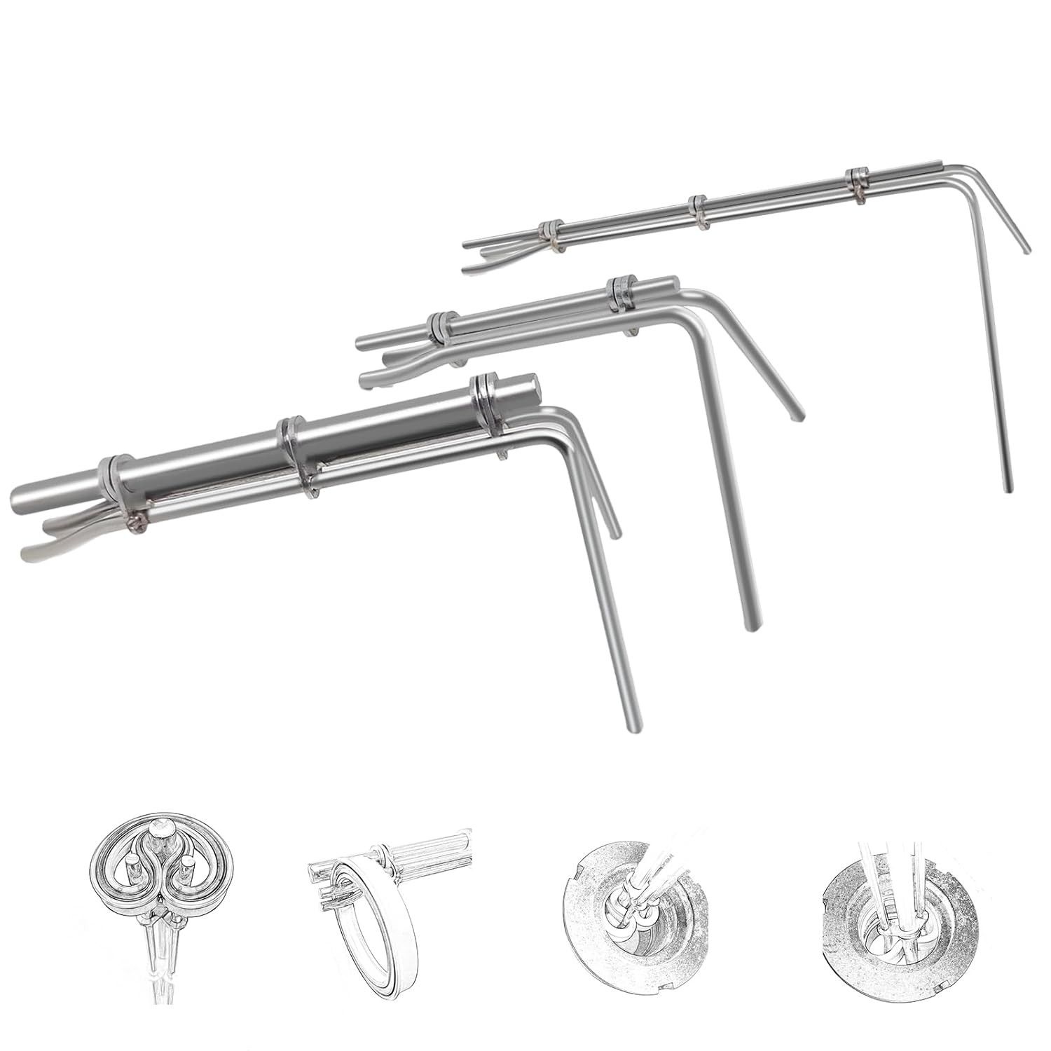 Kit Ferramentas Instalação Vedação Hidráulica Cilindro Pistão U-Cup