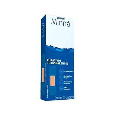 Curativo Transparente Minná c/10: Proteção Real para Ferimentos