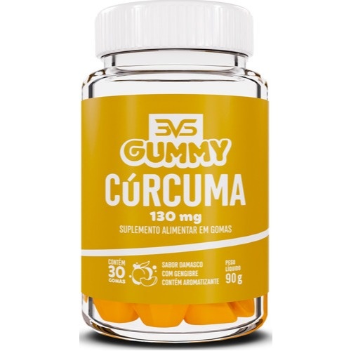 Cúrcuma Vegana: 30 Gummies Naturais 3VS Nutrition
