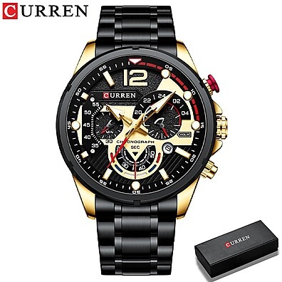 CURREN 8395S: Relógio Masculino Esportivo e à Prova D'água
