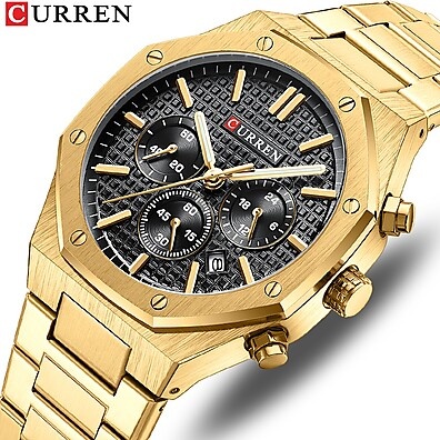 CURREN 8440 X: Relógio Masculino Esportivo e Elegante