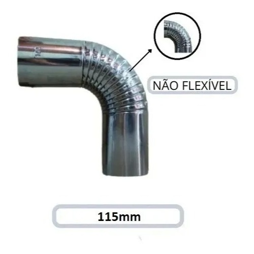 Curva Chaminé Fogão a Lenha 115mm Zatti: Conexão Perfeita!