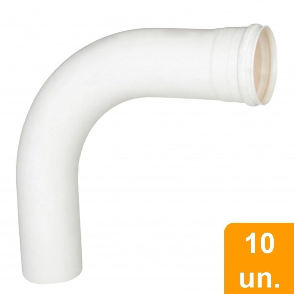 Curva PVC 90° 40mm: 10 Unidades para Esgoto