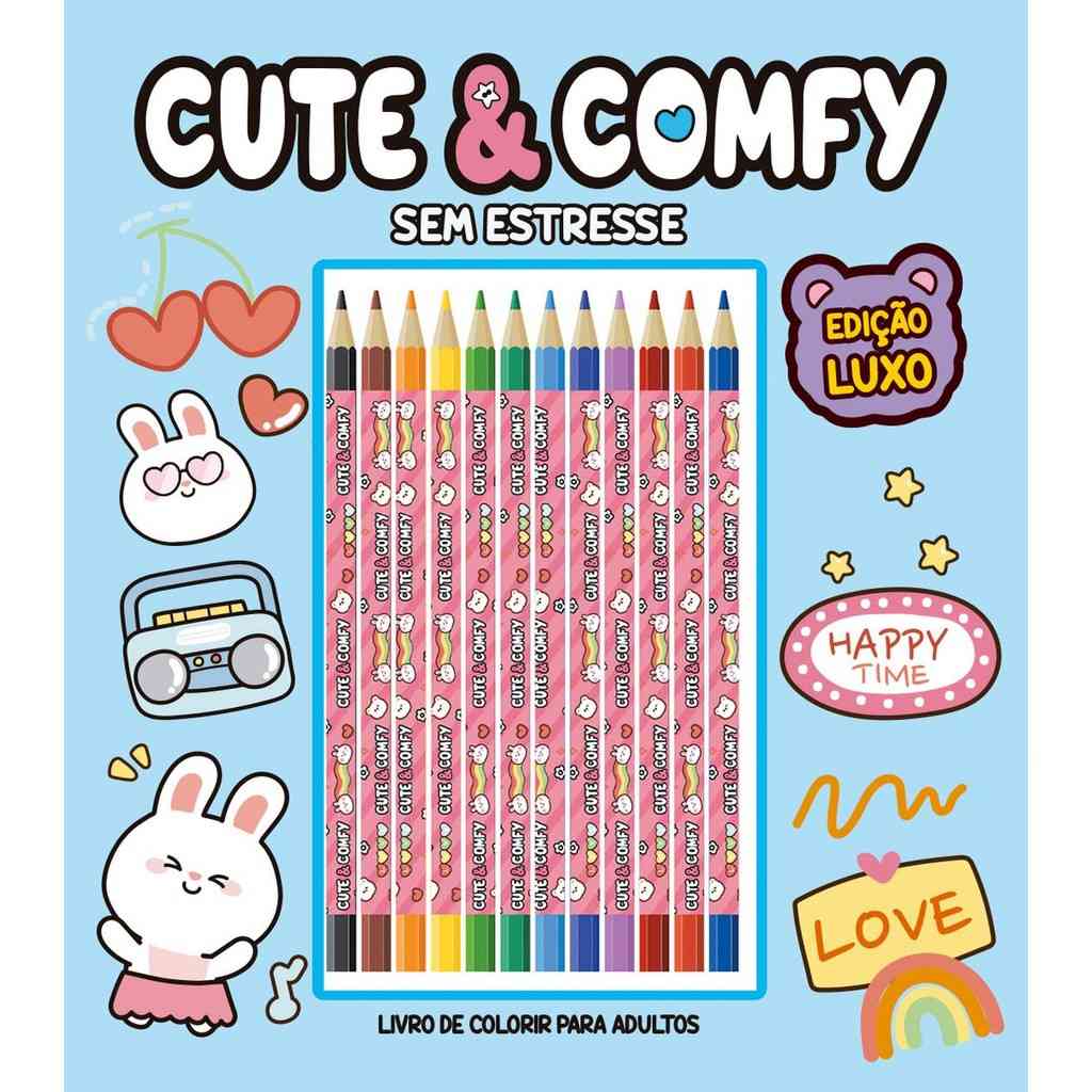 Cute & Comfy: 12 Lápis de Cor para Relaxar