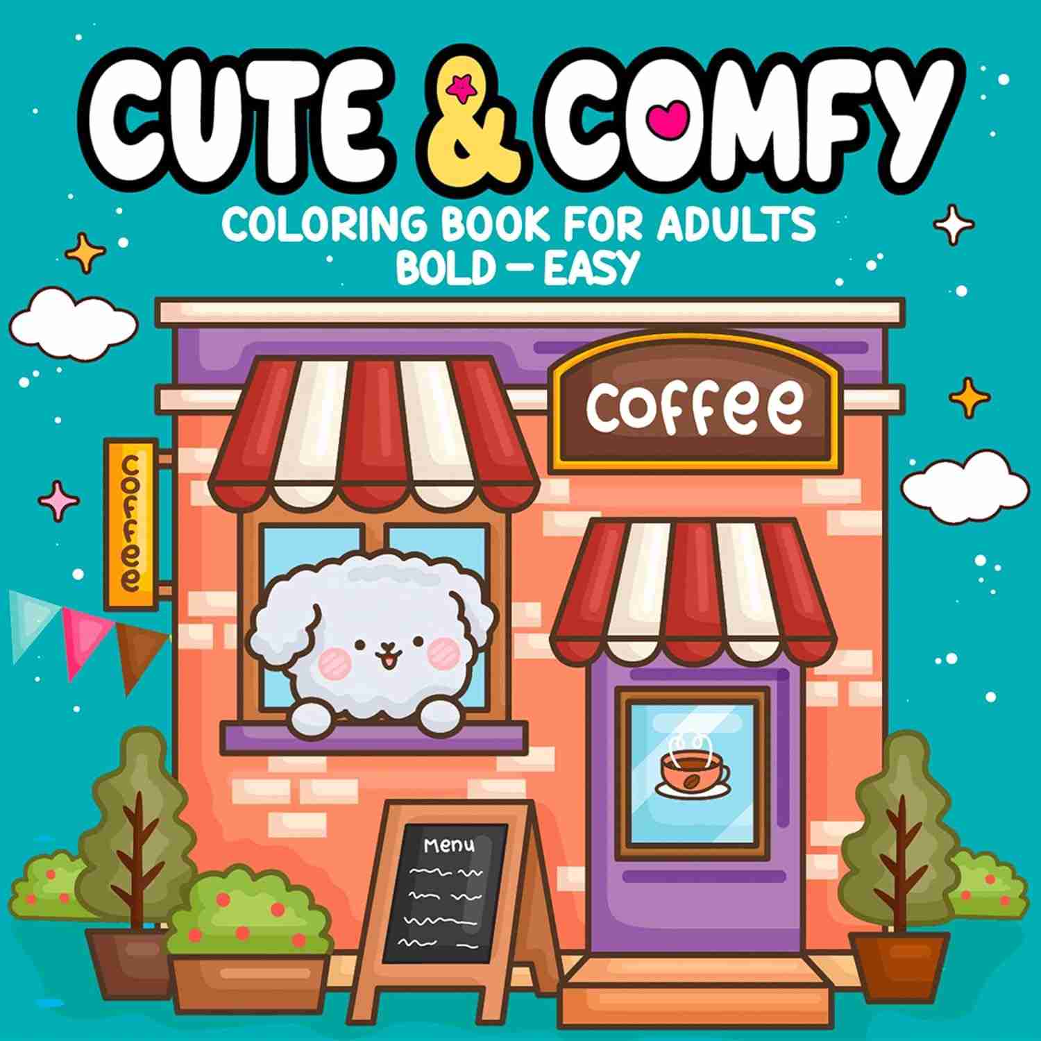 cute-livro-adulto-faceis-ilustracoes-comfy-a-encantadoras-colorir-relaxante-de-e-a
