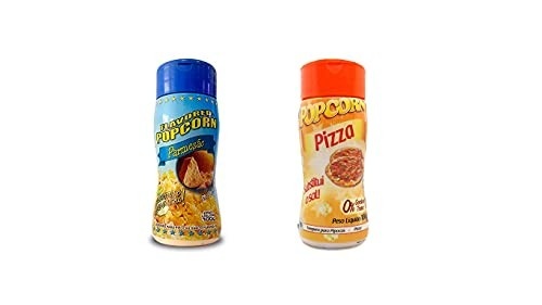 Temperos P/ Pipoca Popcorn Cx 12 Frascos. 6 Parmesão - 6 Pizza