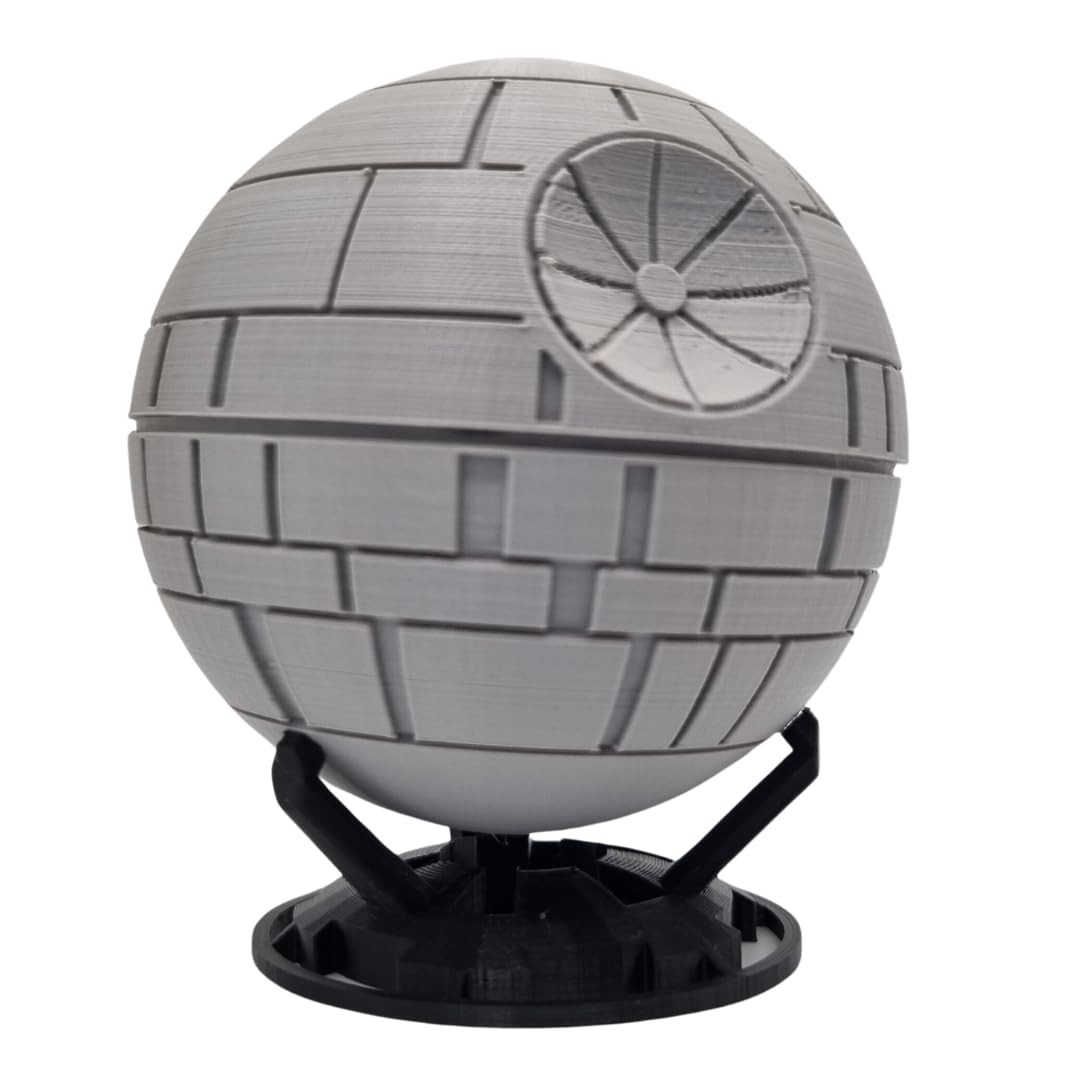 Miniatura Estrela da Morte com Base – Decoração Temática Star Wars para Fãs