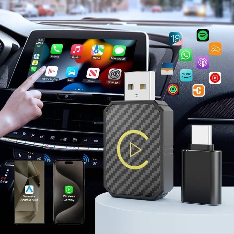 Mini Adaptador CarPlay e Android Auto Sem Fio: Liberte seu Carro da Fiação!