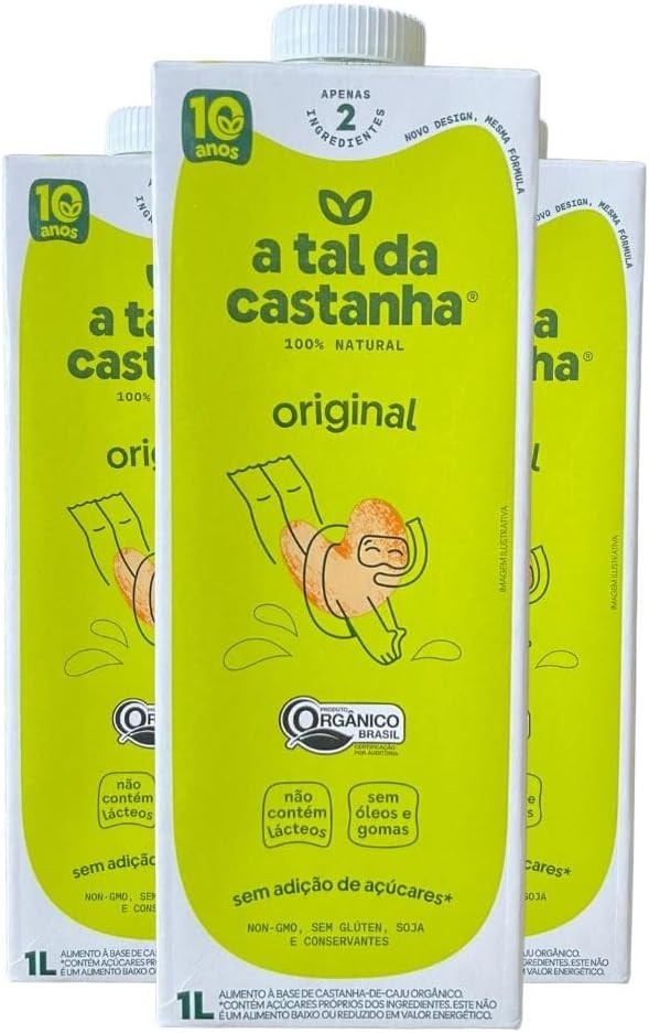 Bebida Vegetal Original Orgânica A Tal da Castanha 3 litros