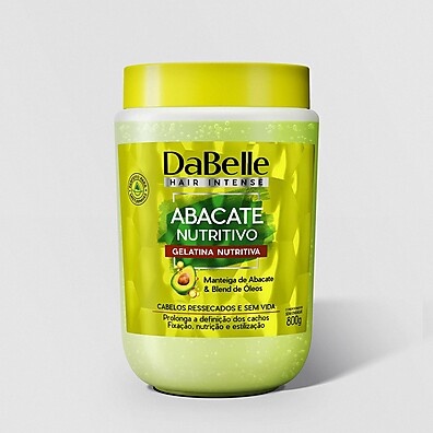 Dabelle Gelatina Nutritiva 800g Abacate – Cachos Definidos e Nutridos