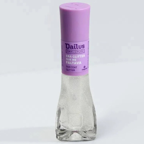 Dailus Top Coat Glitter: Unhas Incríveis!