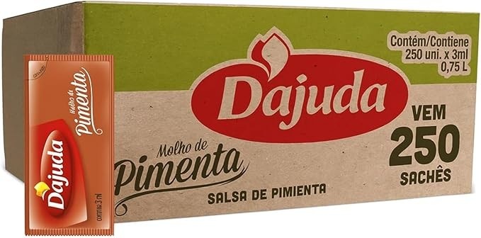 Sache Molho de Pimenta 250 Unidades 3 ml Cada Dajuda