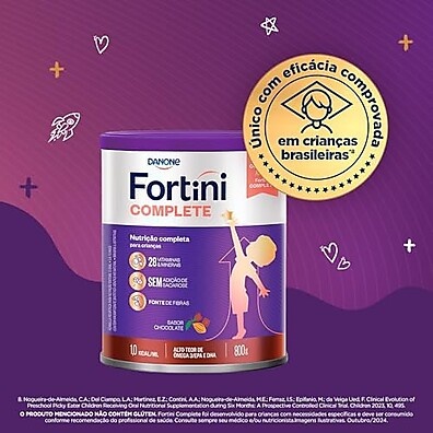 Fortini Chocolate 800g: Nutrição Completa Danone