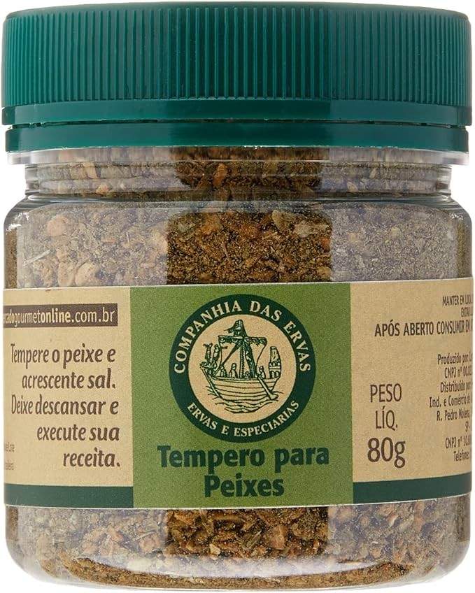 Companhia das Ervas Tempero Para Peixes Companhia Das Ervas Pote Pet 80G