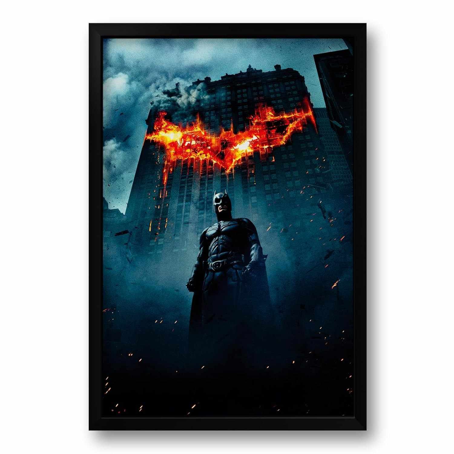 Quadro Batman: O Cavaleiro das Trevas - 40x60cm | Impressão Premium em Vinil com Moldura de Madeira