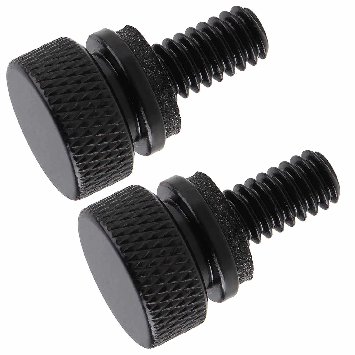 Parafuso de Assento Harley Davidson 1996-2024: Montagem Rápida e Segura em Aço Inox Preto (2 Peças)
