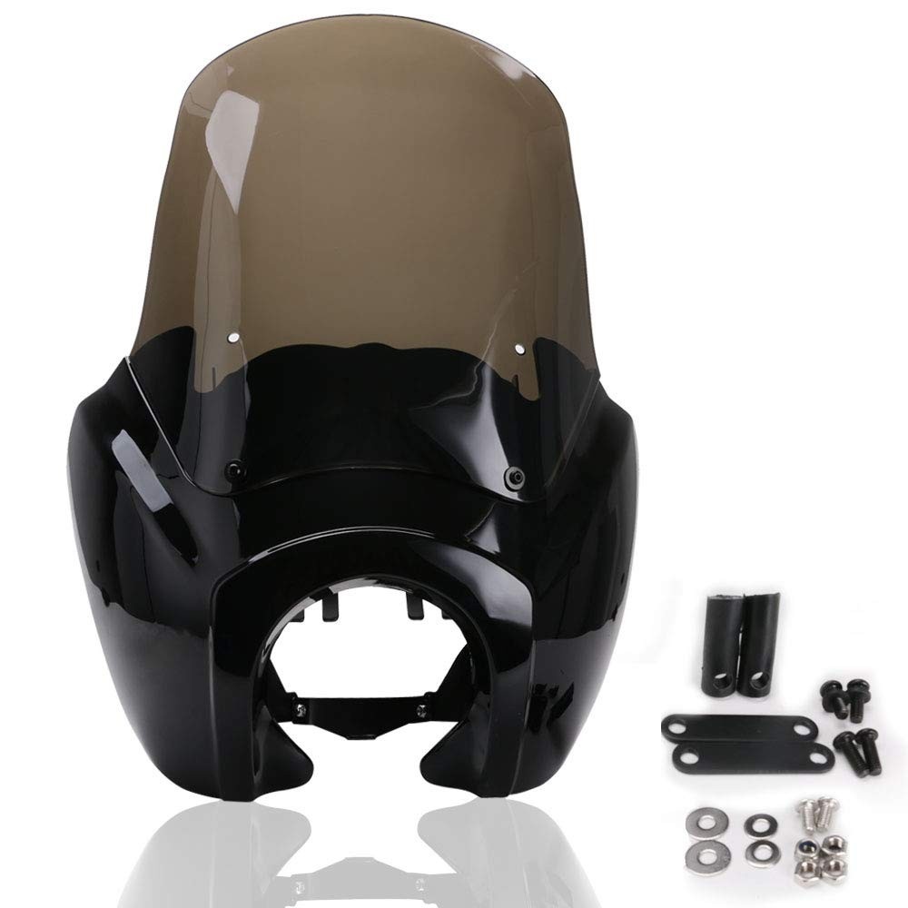 Carenagem Para-brisa Smoke & Black para Harley-Davidson Dyna/FXR - Estilo e Proteção