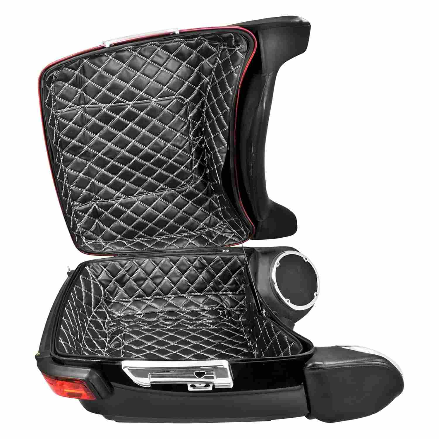 Forro Premium para King Tour Pack Harley Davidson 2014-2023 - Proteção e Estilo (Fio Branco Diamante)