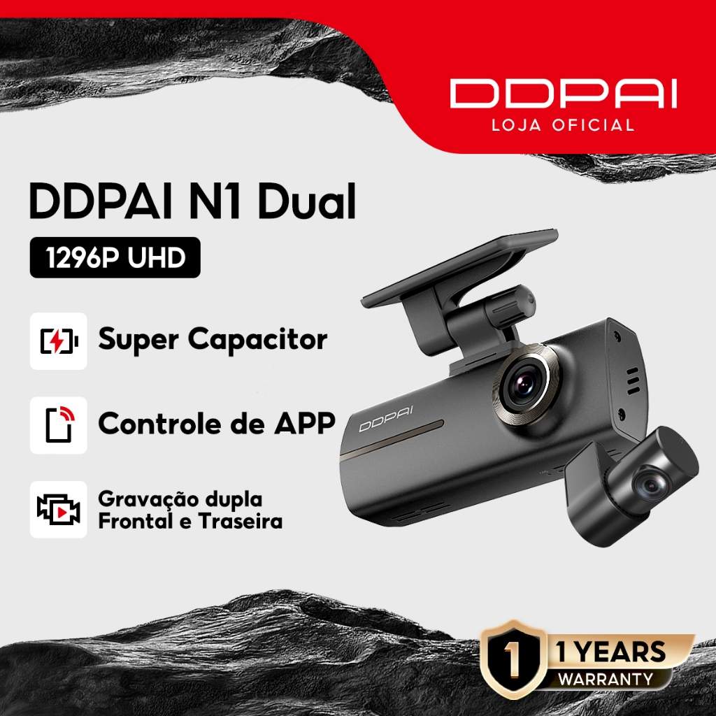 DDPAI N1 Dual: Câmera Carro 4K + Visão Noturna