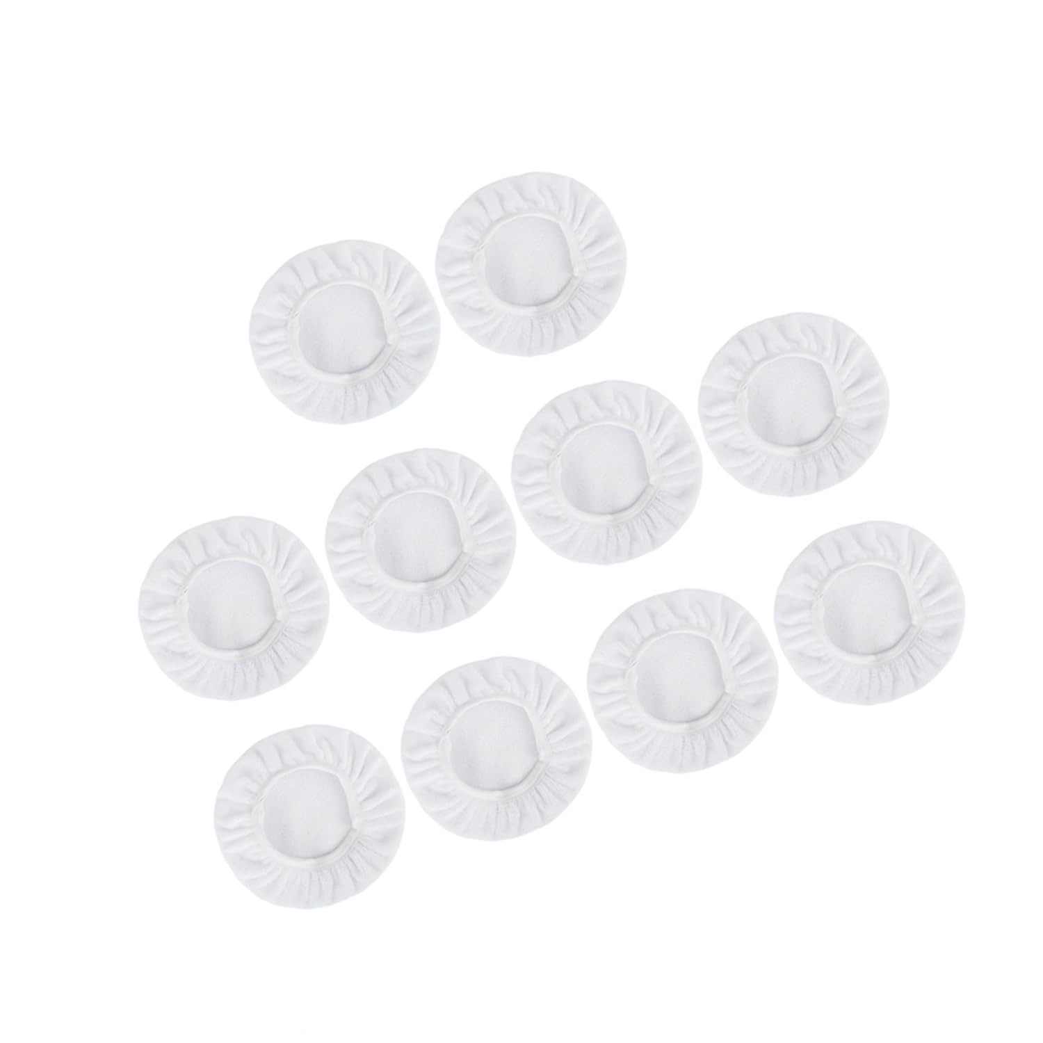 10 Almofadas Microfibra 9-10" Brancas Laváveis para Polimento e Enceramento de Carro