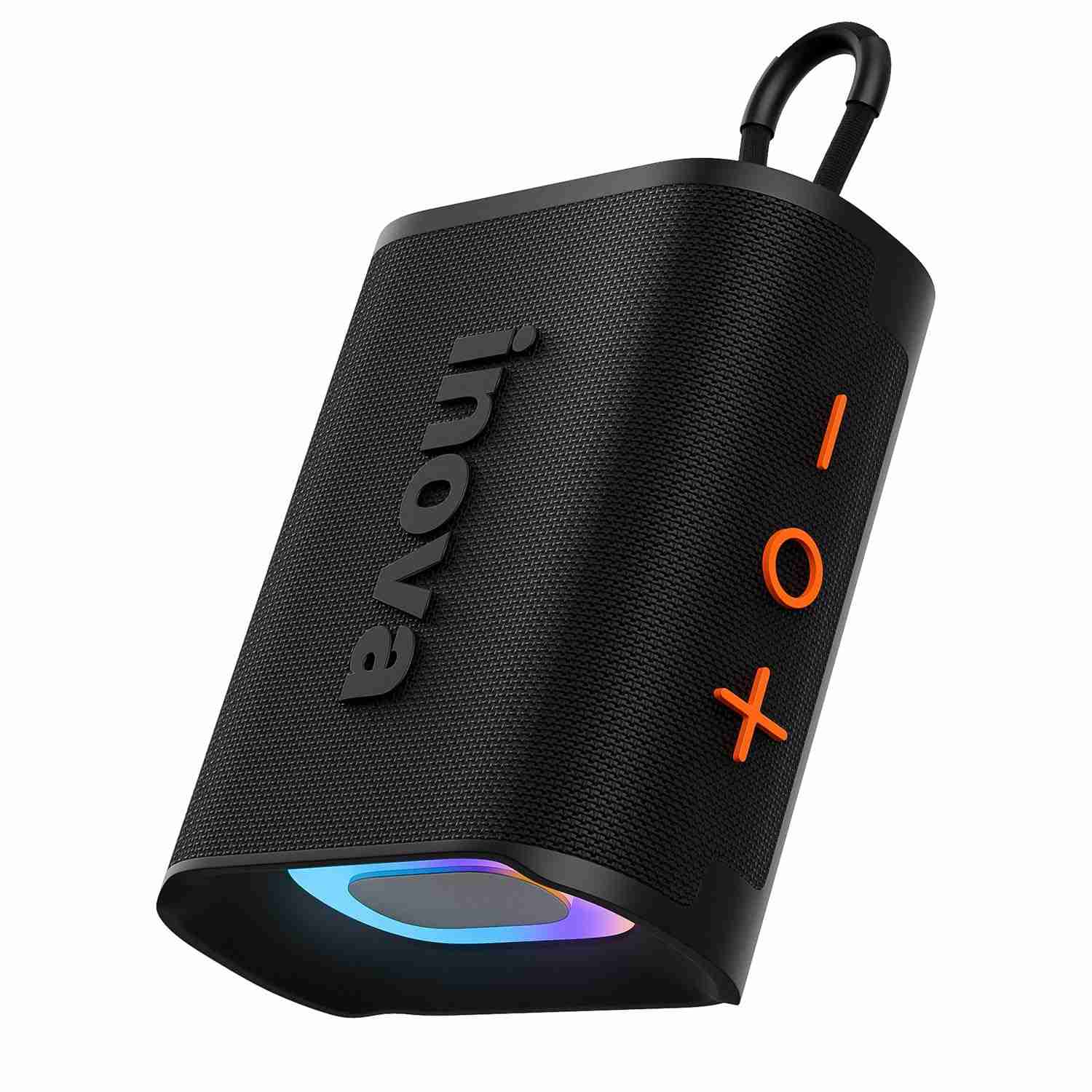 Caixa de Som Inova Go-4 Pro: Portátil, Bluetooth, 12h, IP67, RGB e TWS - Preto