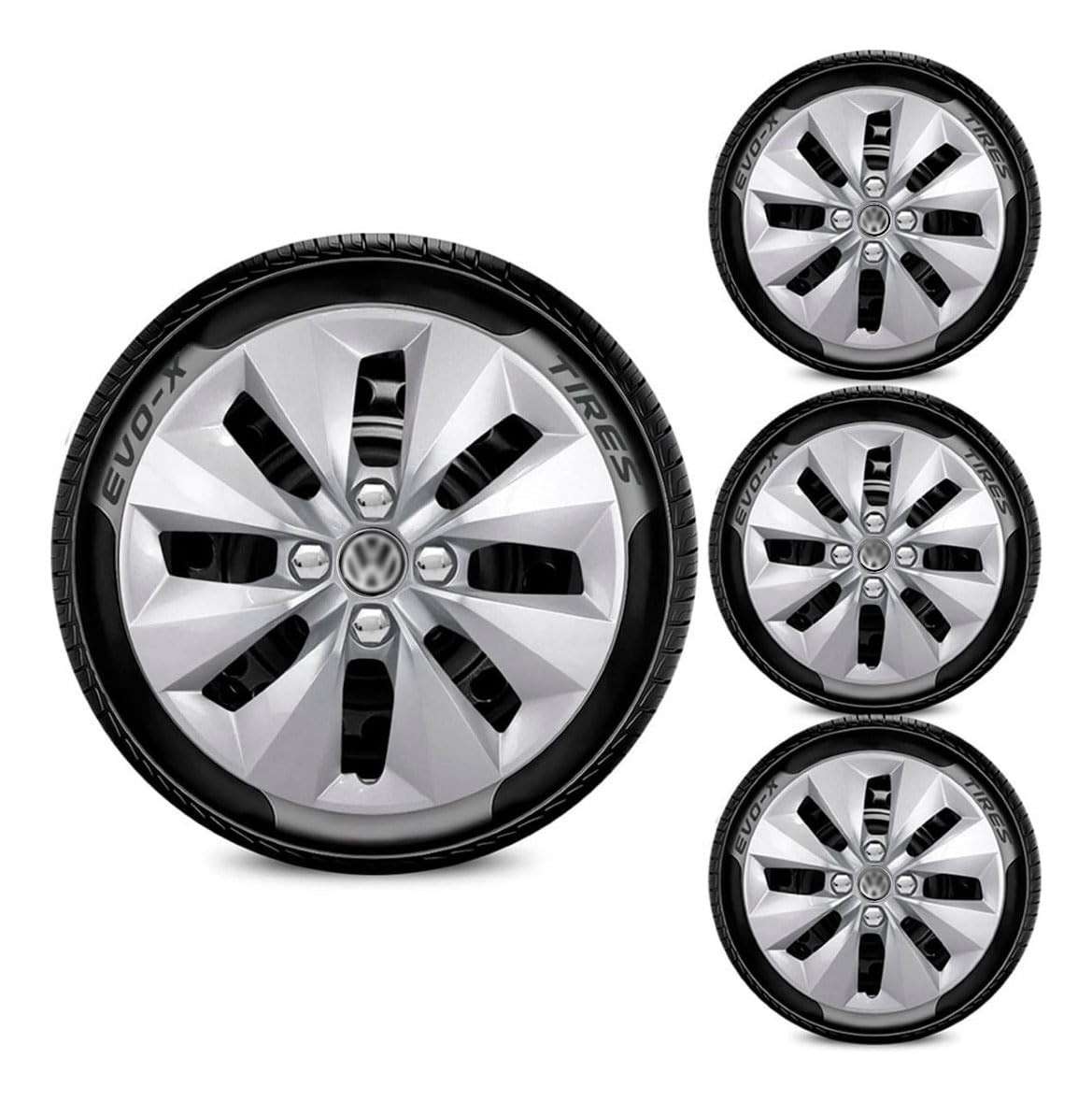 Jogo de Calotas Aro 14 4x100 - Design Esportivo Gol G6
