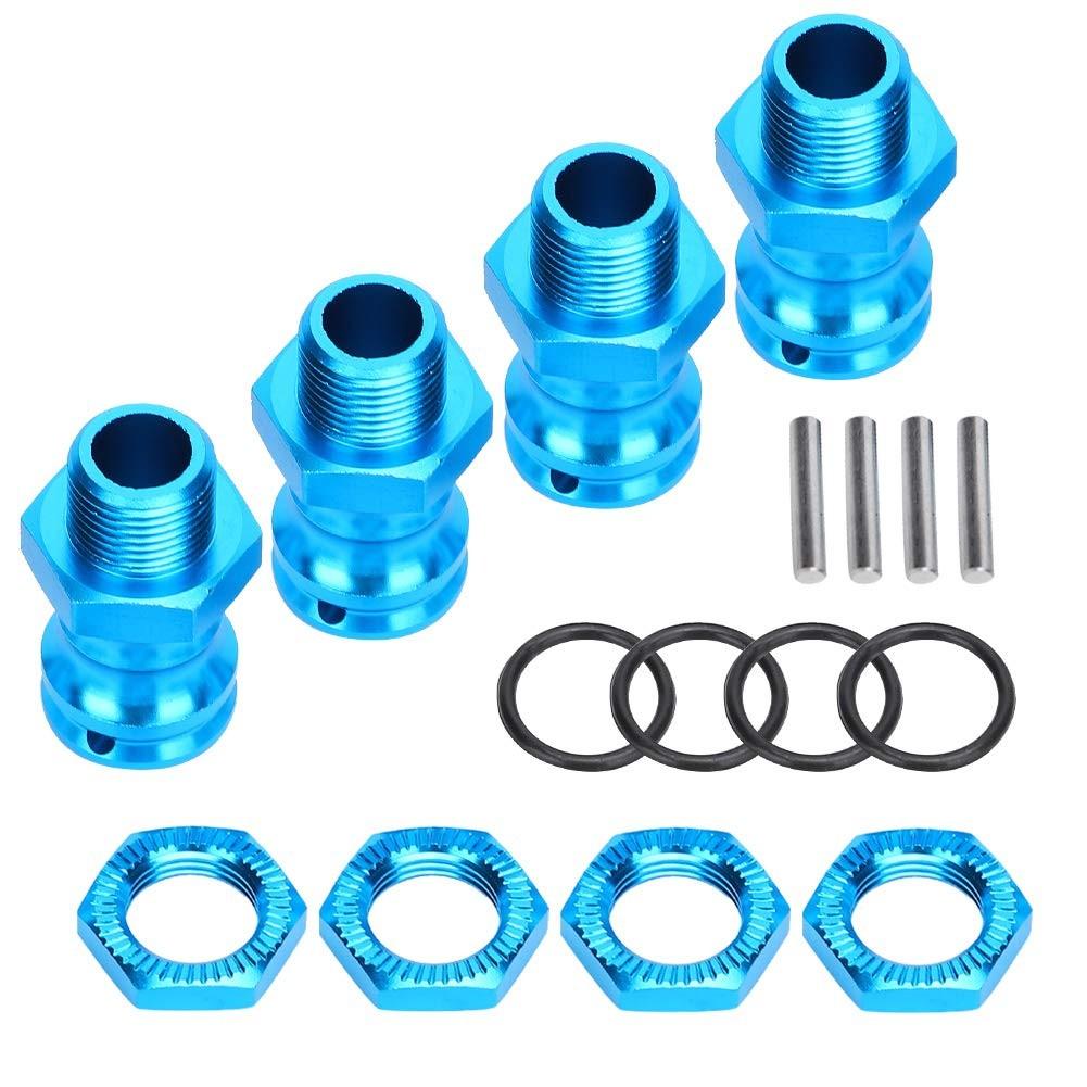 Adaptador de Extensão de Roda RC 1/8 - Liga de Alumínio 17mm para 23mm (4 Peças) - Azul
