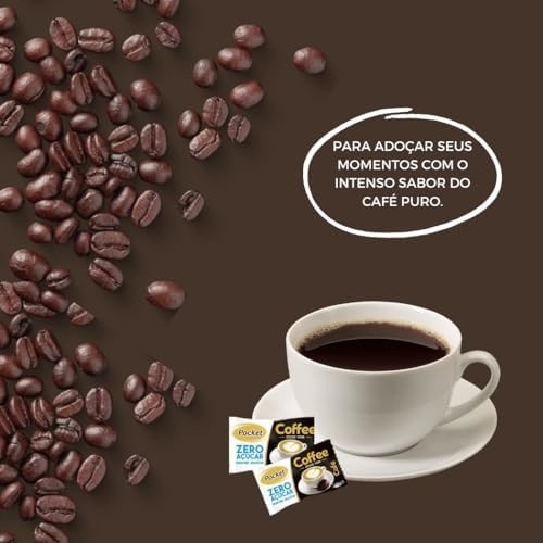 Bala de Café Zero Açúcar Pocket Riclan 2 Cx/ 100un - 230g