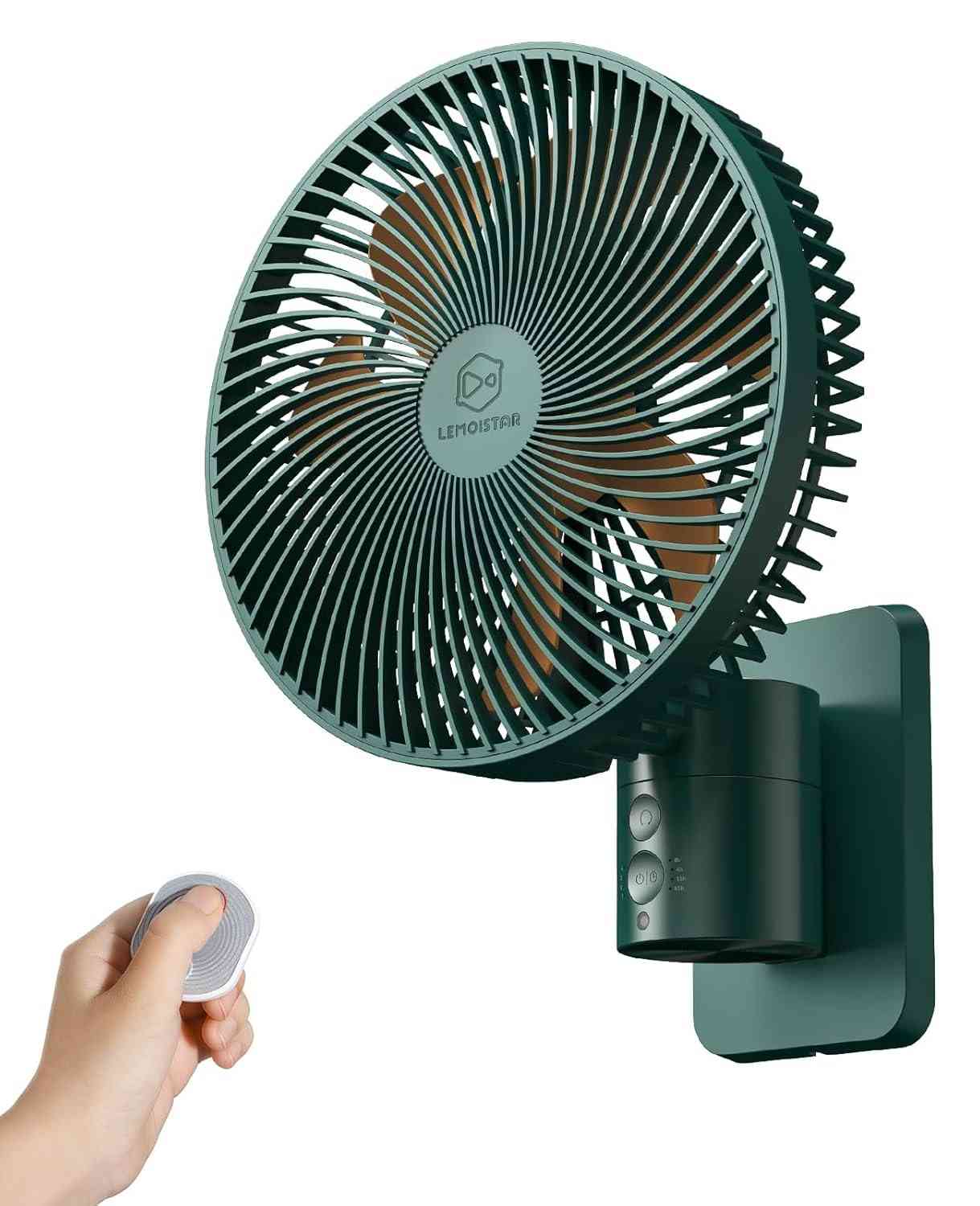 Ventilador Oscilante de Parede 20" com Controle Remoto, 4 Velocidades e Inclinação Ajustável - Ultra Silencioso