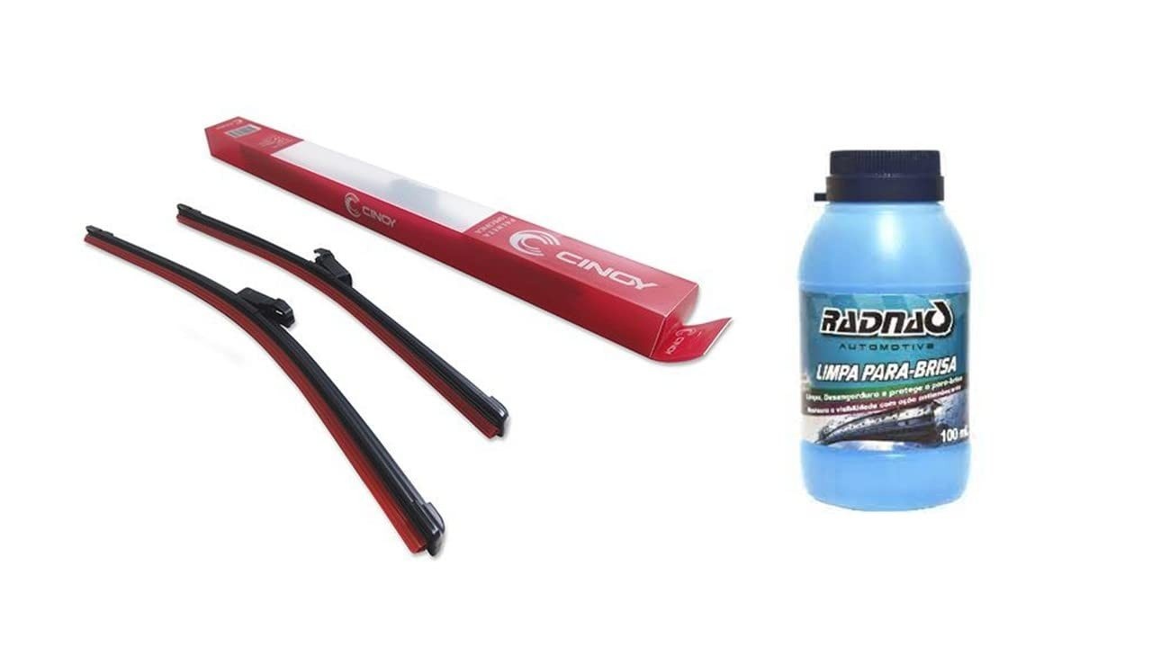 Par de Palhetas Limpador Parabrisa Dianteiro Honda Fit (2003-2008) e City (2009-2014) Cinoy PS2414B