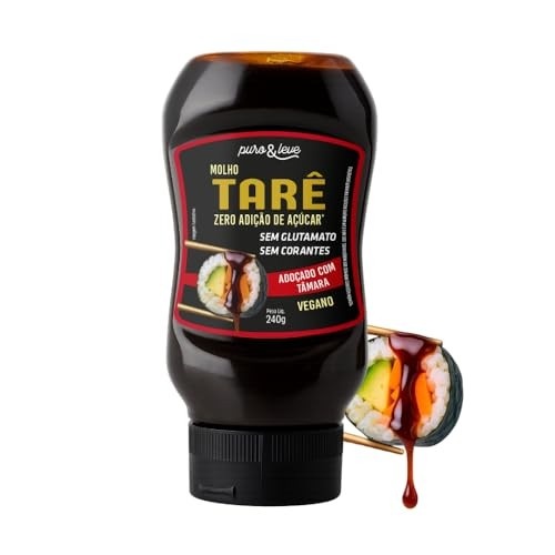 MOLHO DE SOJA TARÊ SEM ADIÇÃO DE AÇÚCARES E CONCERVANTES PURO & LEVE 240G