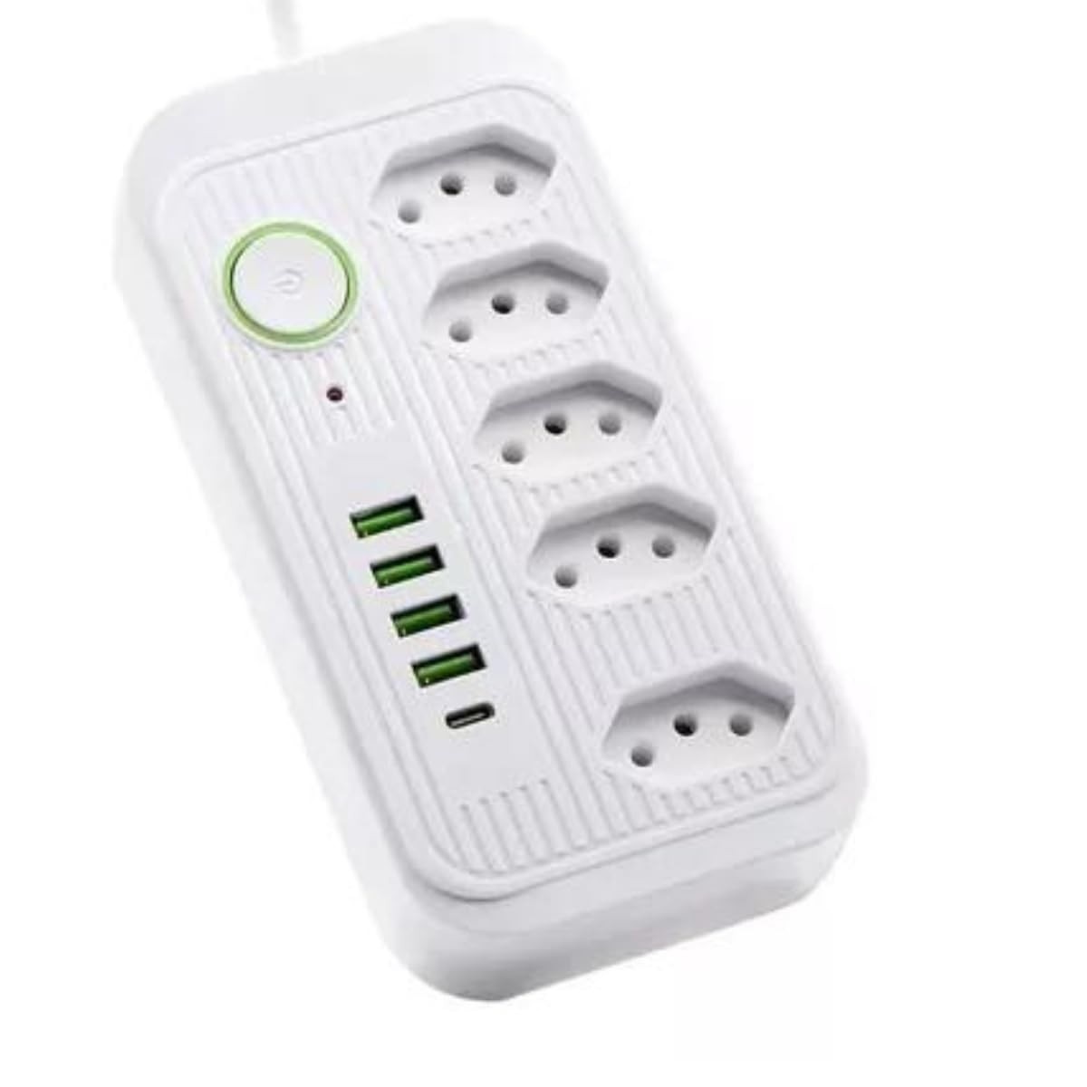 Filtro de Linha Clamper: Potência e Segurança com 5 Tomadas + 4 USB + 1 USB-C (Bivolt 2500W)