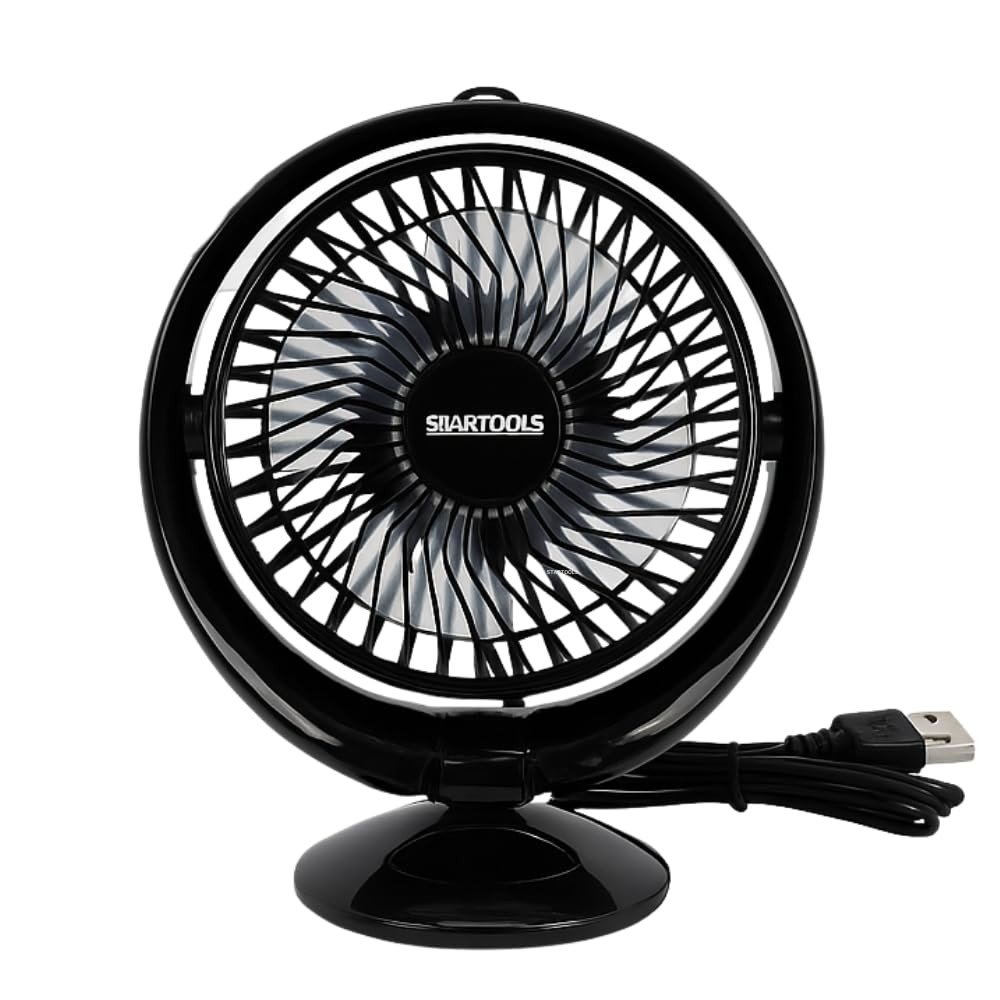 Mini Ventilador de Mesa USB 2W Silencioso Ajustável - Ideal para Escritório, Casa e Viagem