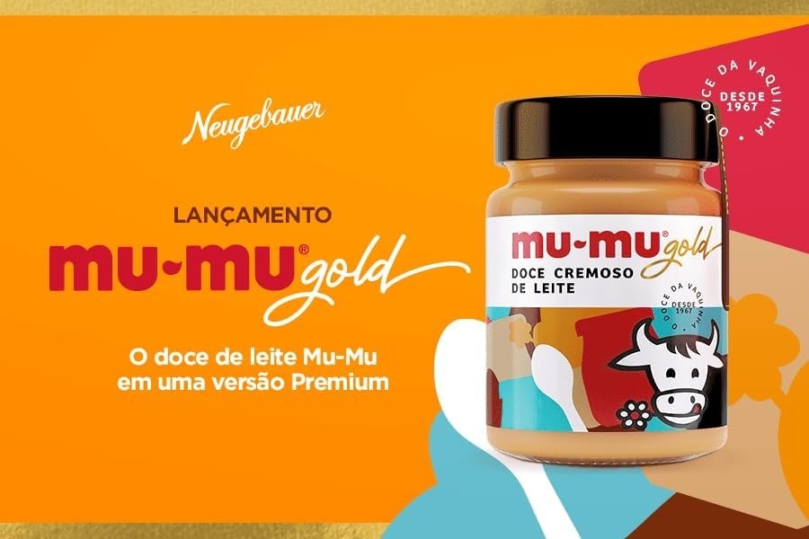 2X Doce de Leite MU-MU GOLD 420g Cada Pote de Vidro Mais Leite Menos Açucar