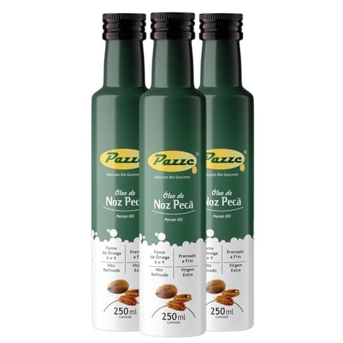Kit 3 Óleo de Noz Pecã Extra Virgem Pazze 250ml